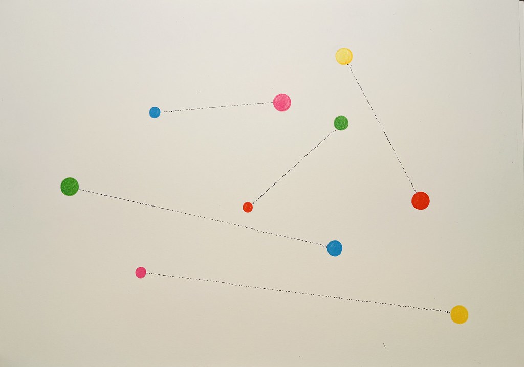 Colored Circles with Lines