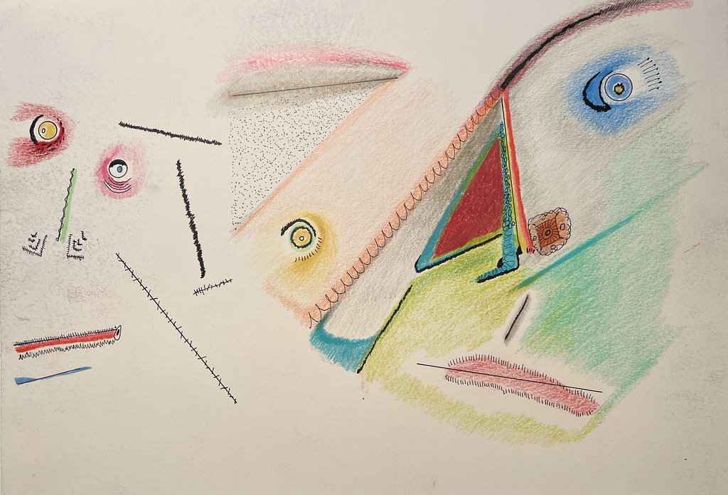 Two Faces Abstract in Color